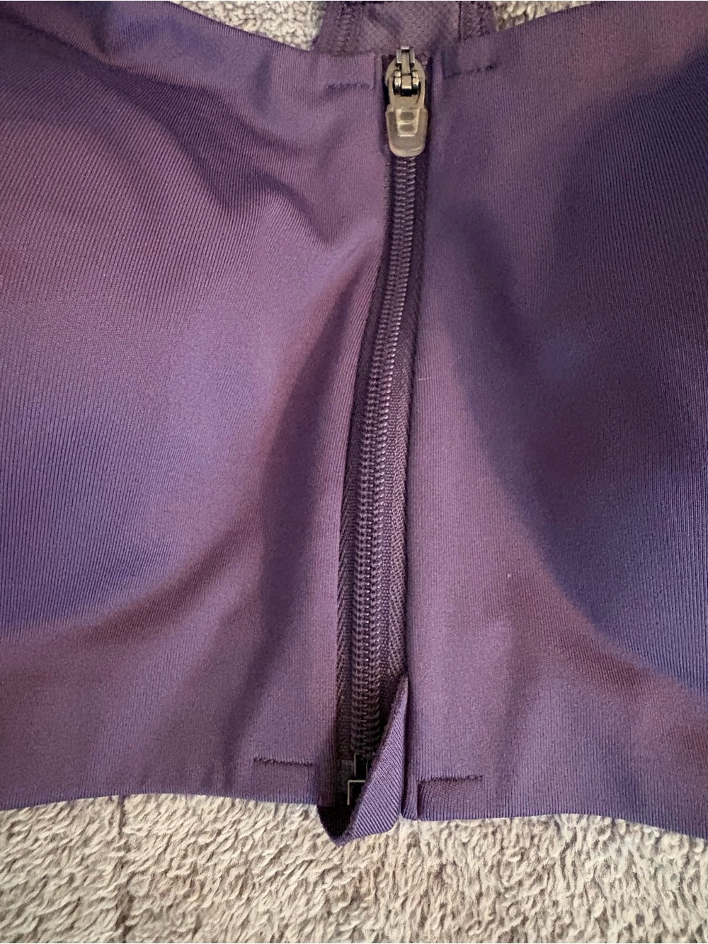 All In Motion Purple Sports Bra 36B Front Zipper Adjustable Straps Padded - Picture 6 of 9